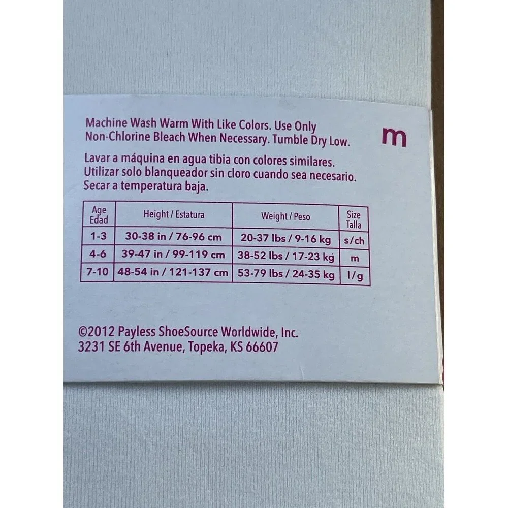 Miniccigirl Girls Medium White Tights 1 Pair Nylon Spandex Age 4-6 New